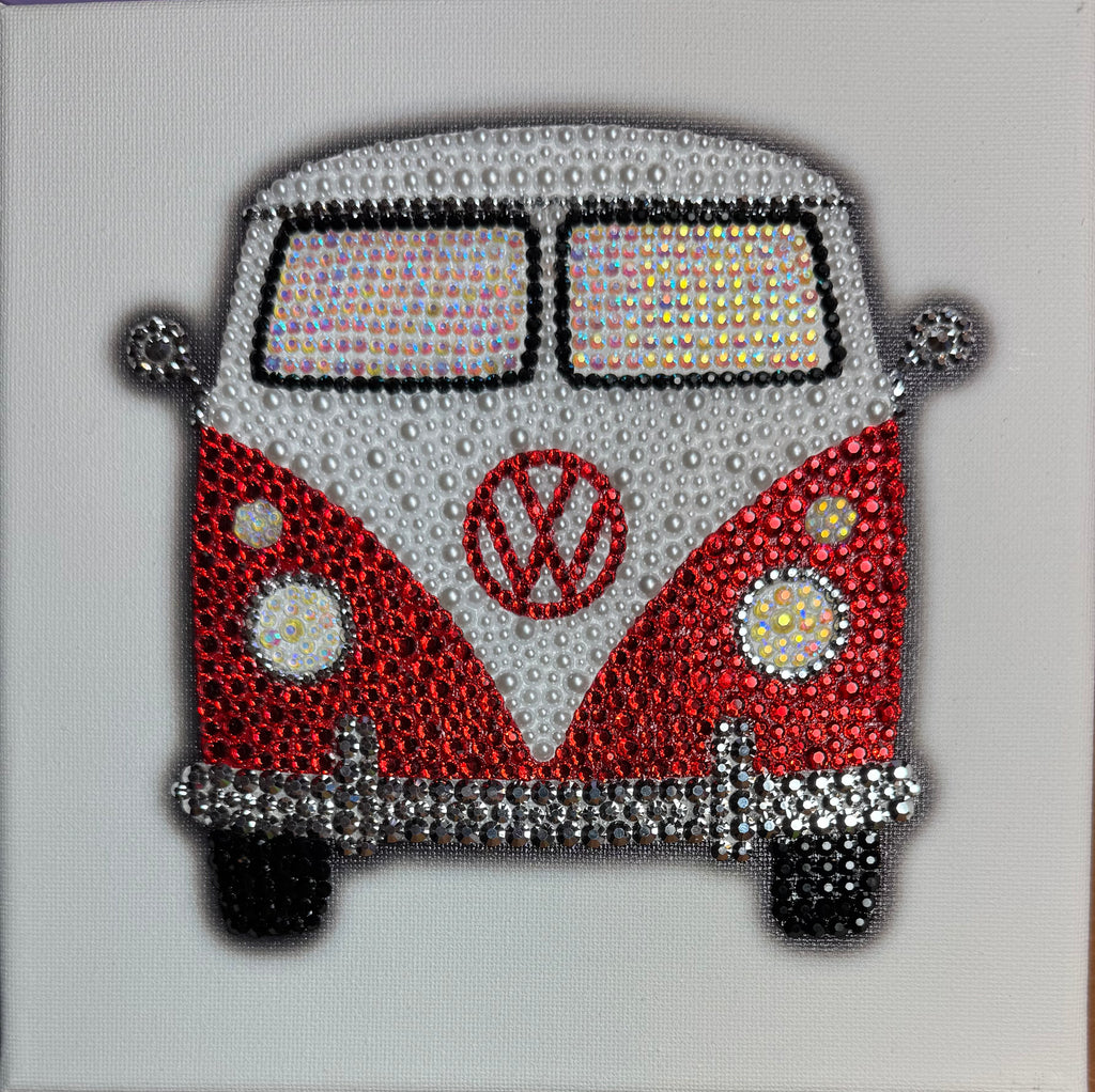 VW Bus Red and White