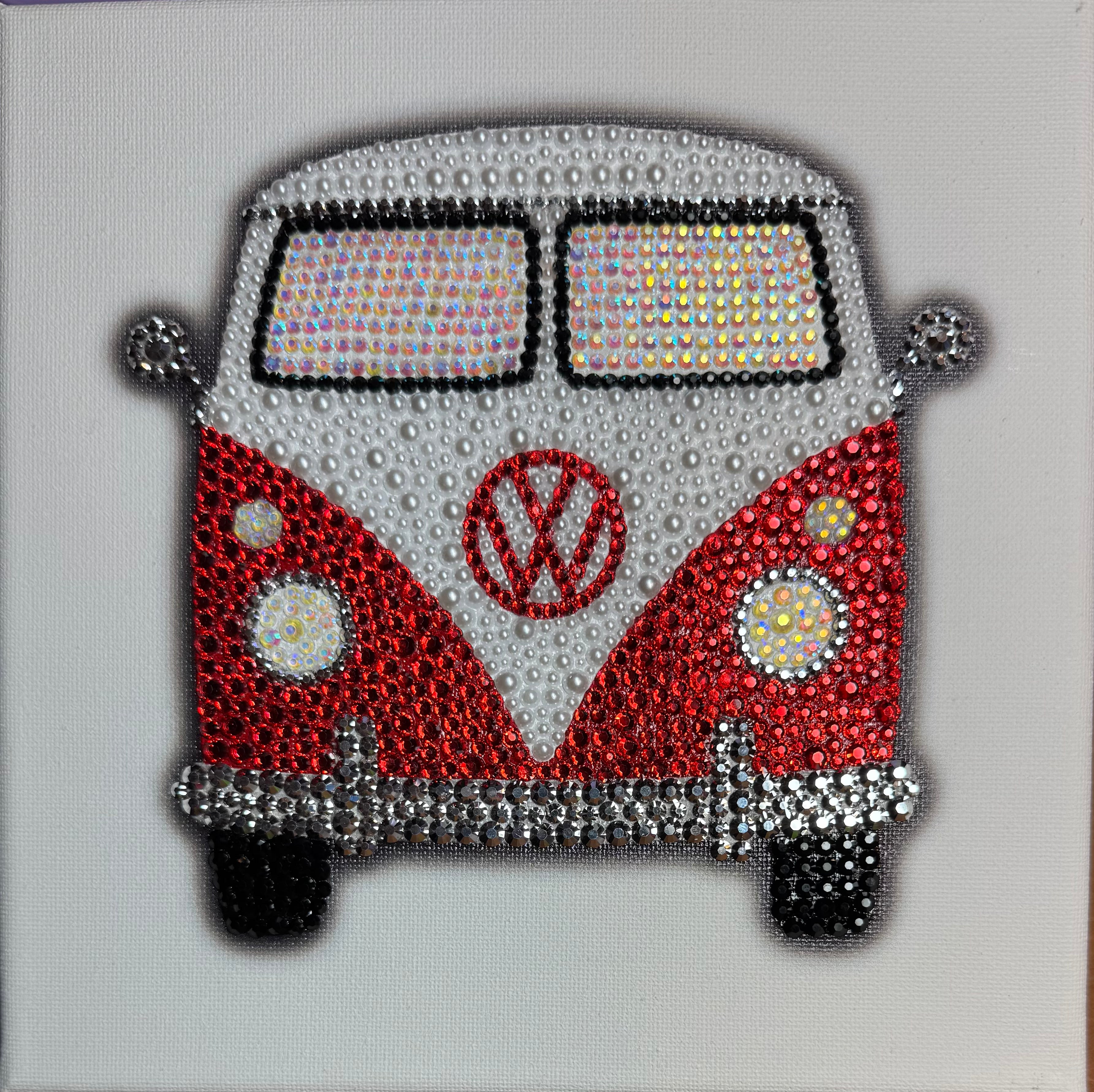 VW Bus Red and White