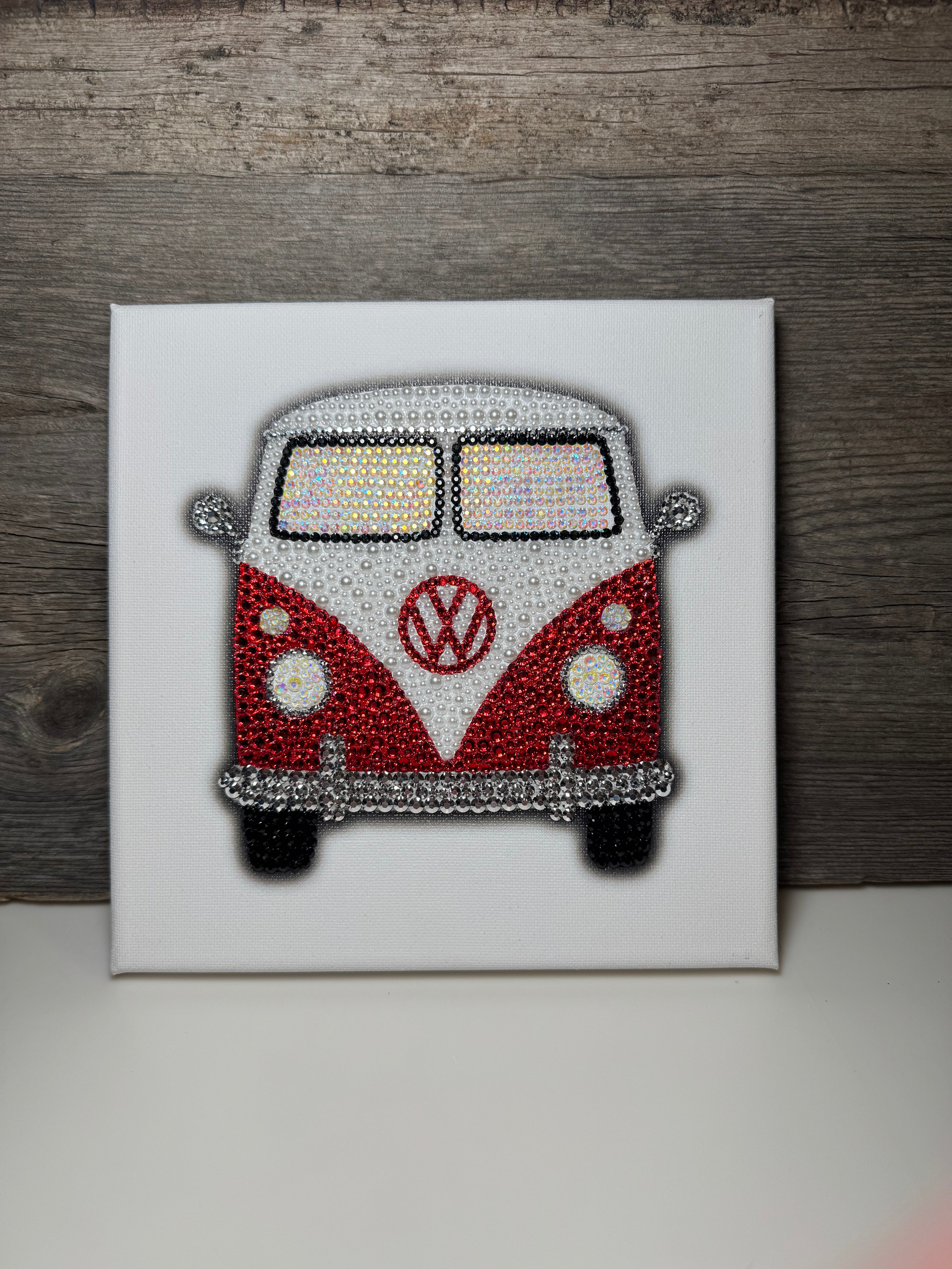 VW Bus Red and White