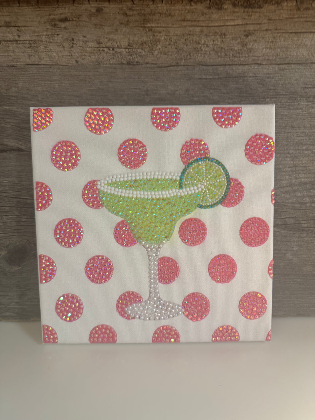 Margarita Pink Polka Dotted Canvas