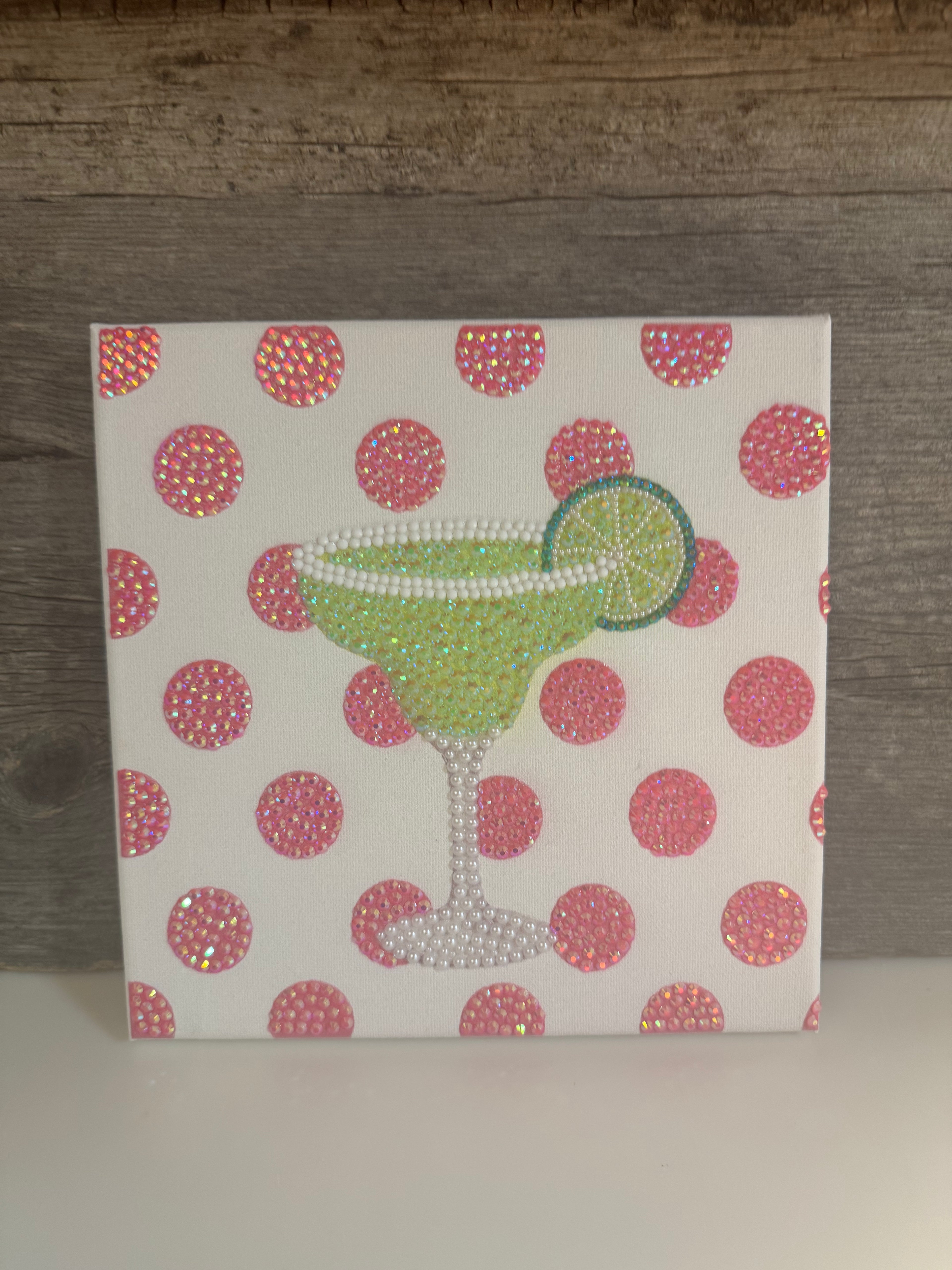 Margarita Pink Polka Dotted Canvas