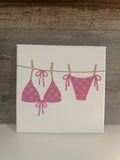 Checkered Bikini Pink