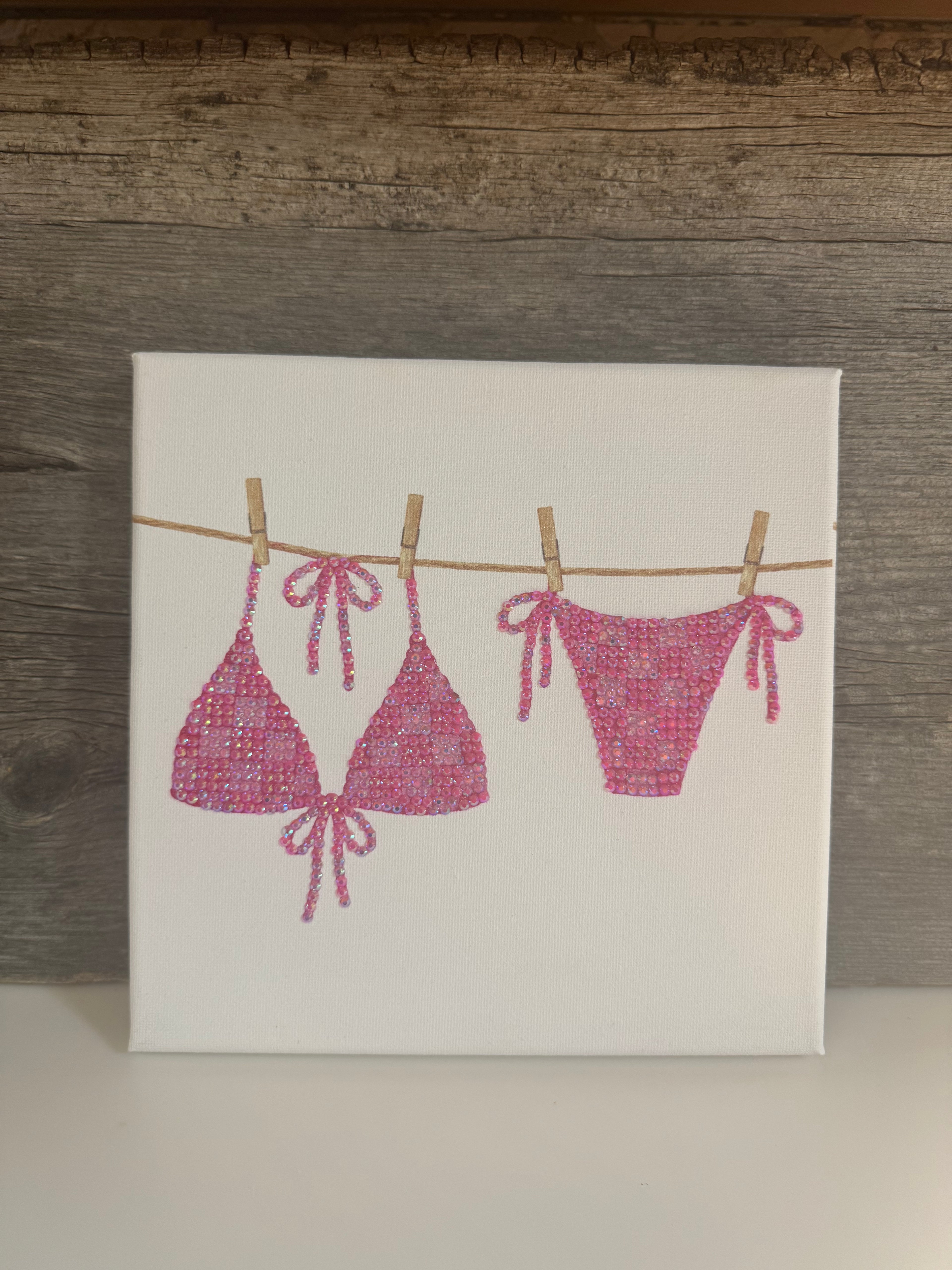 Checkered Bikini Pink
