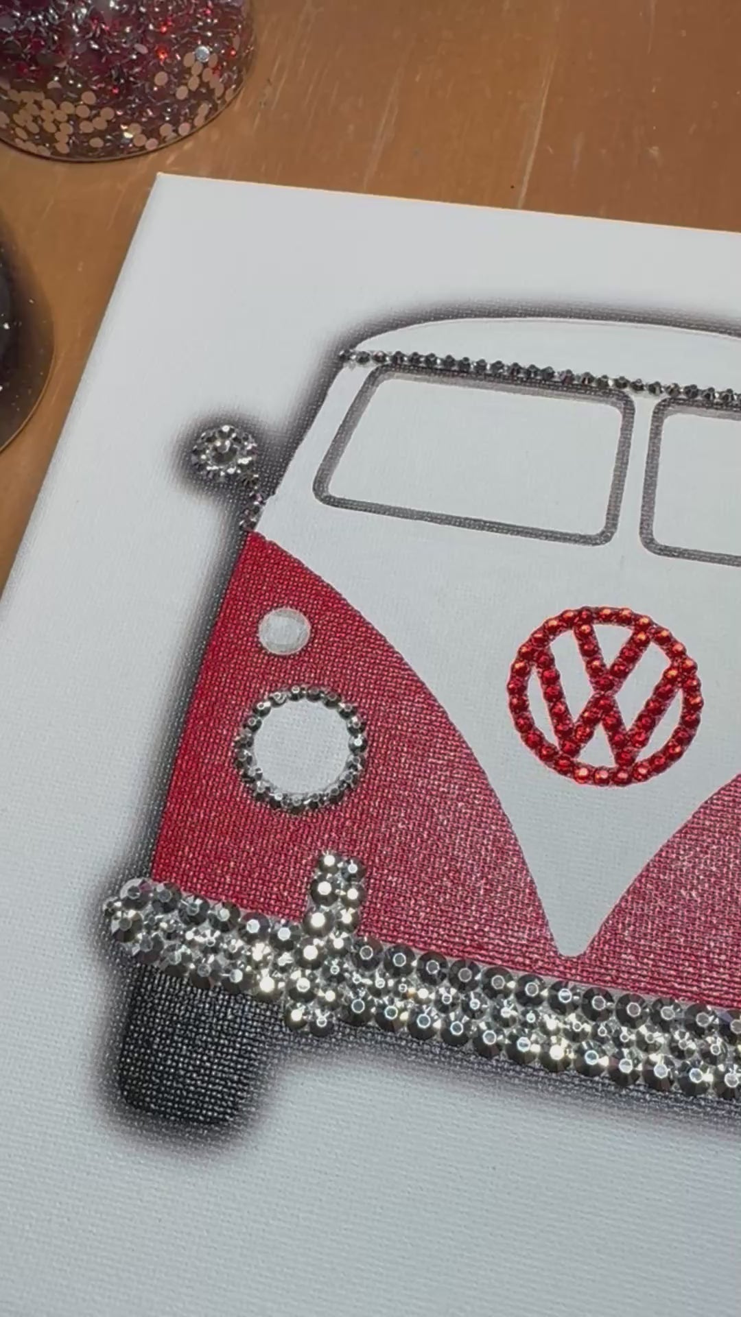 VW Bus Red and White